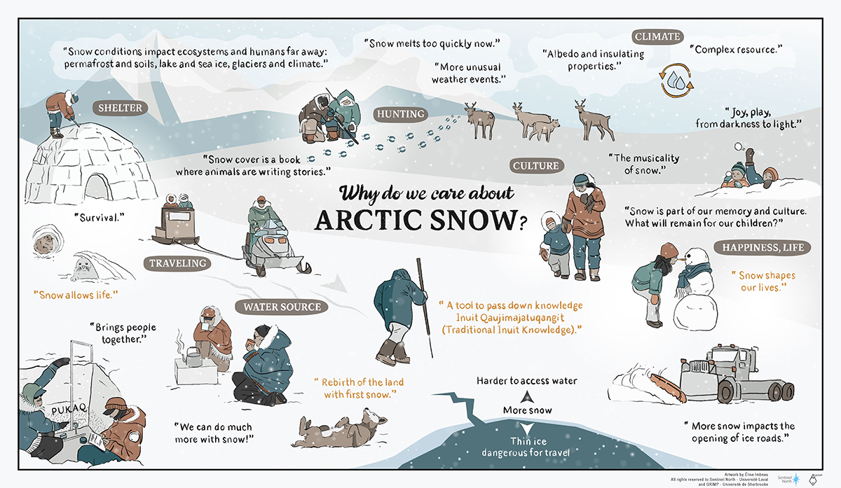 importance de la neige arctique sentinelle nord GRIMP